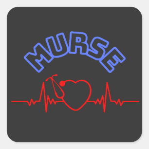 Murse Man Nurse men nurse male nurse Square Sticker