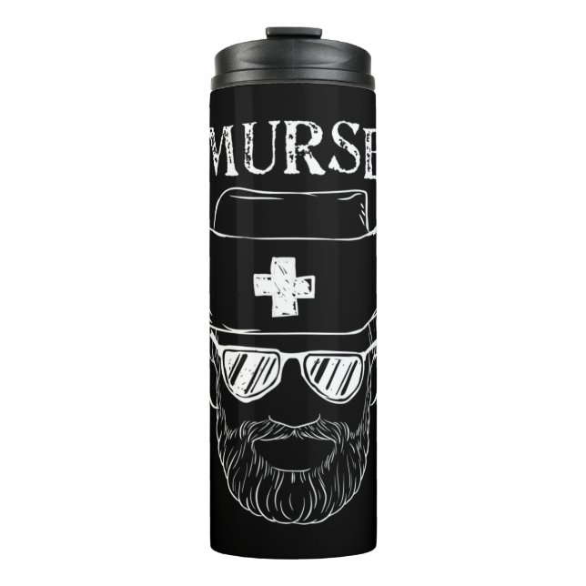 Murse Nurse Man Funny Tshirt gift for Male Nurse M Thermal Tumbler (Front)