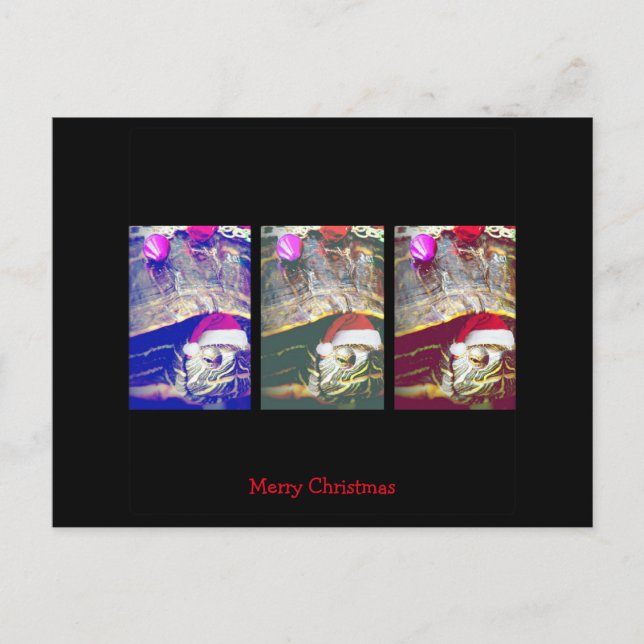 Murtle the Christmas Turtle Holiday Postcard (Front)