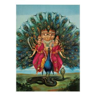 Murugan Kartikeyan Skanda Subrahmanyan Hindu Deity Photo Print
