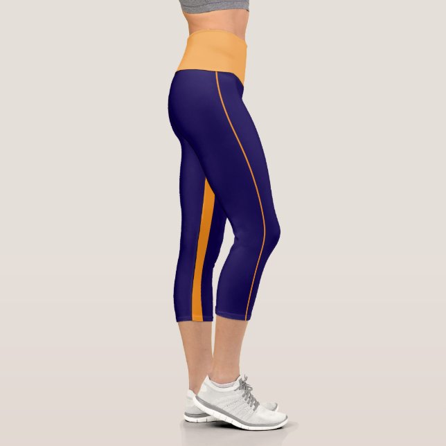 Murugi Apparels Sunset Strides High Waisted  Capri Leggings (Right)