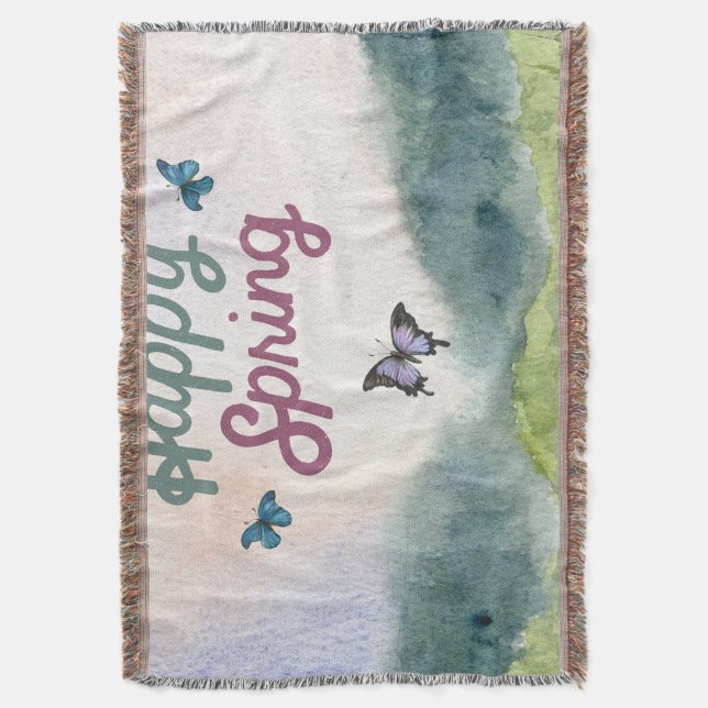 Murugi Luxe Beddings  Spring Throw Blanket (Front Vertical)