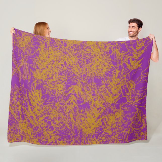 Murugi Luxe Home & Decor Lavender Dream   Fleece Blanket (In Situ)