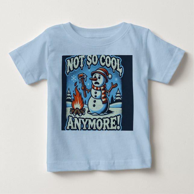 Murugi Wear Snowman Christmas Baby Fine Jersey  Baby T-Shirt (Front)