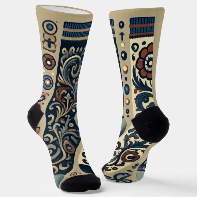 Murugi Wear Timeless Whimsy Sustainable Premium  Socks (Angled)