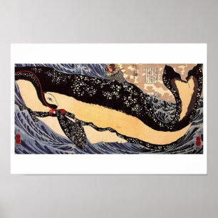 Musashi on the back of to whale poster