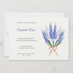 Muscari Grape Hyacinth Baby Shower Invitation