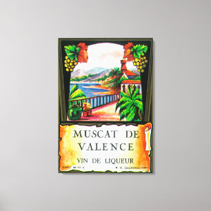 Muscat De Valence Wine LabelEurope Canvas Print