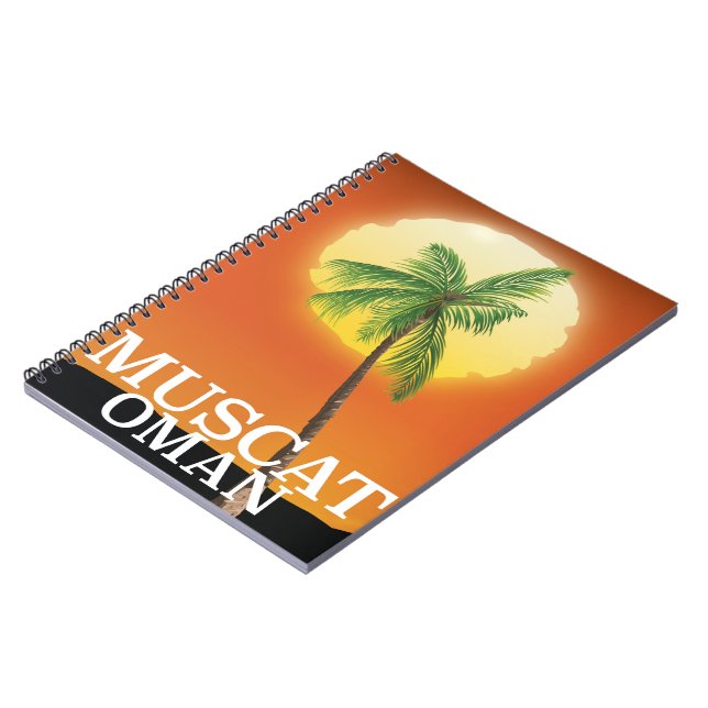 Muscat Oman vacation poster Spiral Notebook (Left Side)
