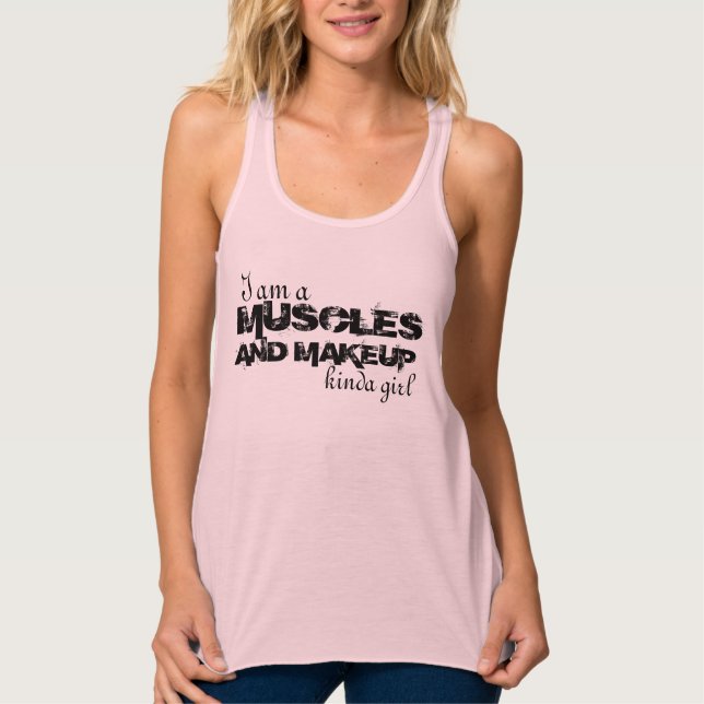 Muscle and Makeup Tank (Front)