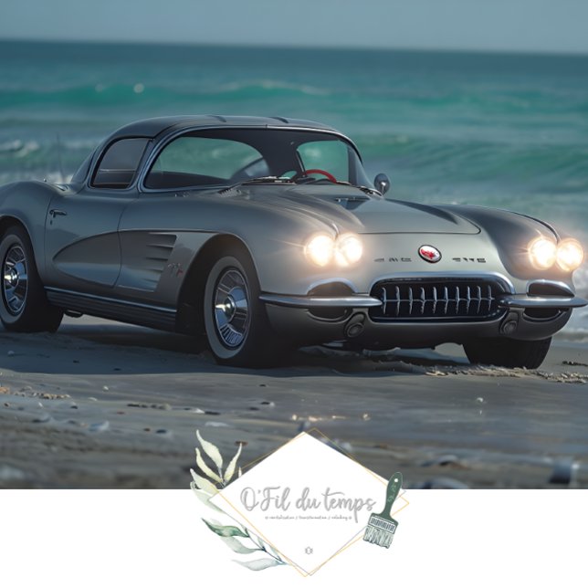 Muscle Car Beach front decoupage Tissue Paper (Creator Uploaded)