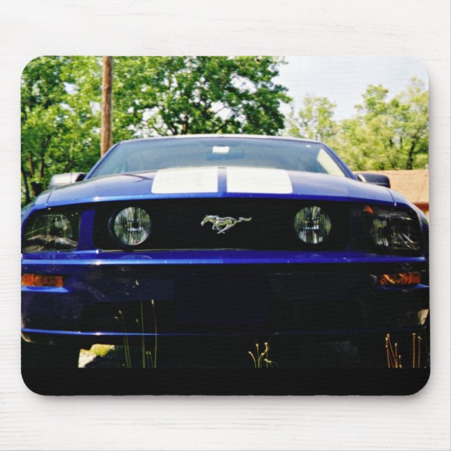 Muscle car-blue Mousepad (Front)