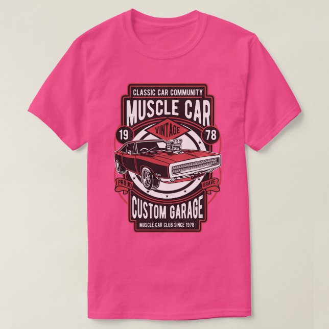 Muscle Car Custom Garage 1  T-Shirt (Design Front)
