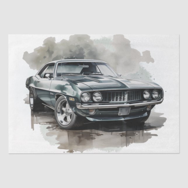 Muscle Car Decoupage Tissue Paper (Front)