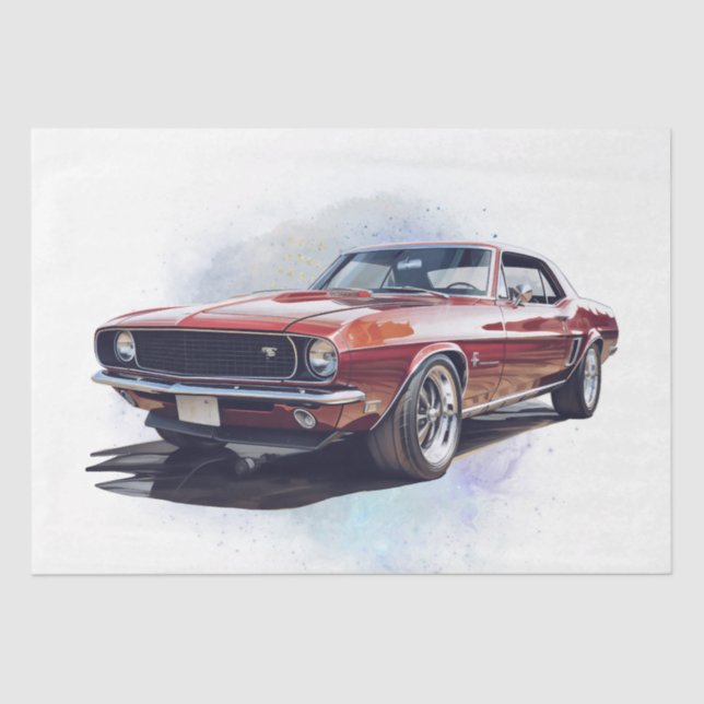 Muscle Car Decoupage Tissue Paper (Front)