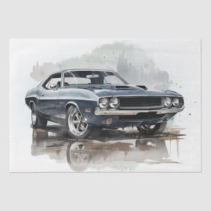 Muscle Car Decoupage Tissue Paper
