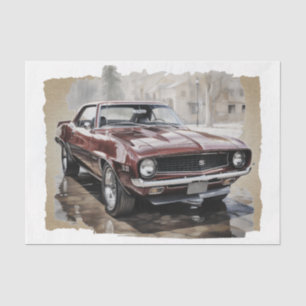 Muscle Car Decoupage Tissue Paper