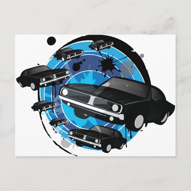 Muscle Car Postcard (Front)