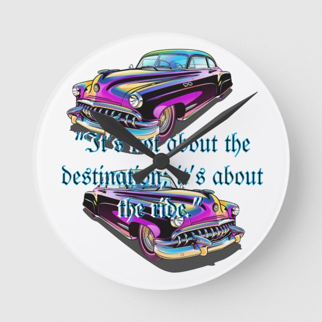 Muscle Car Round Clock (Front)