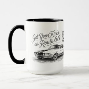 Muscle Car Route 66 Coffee Mug