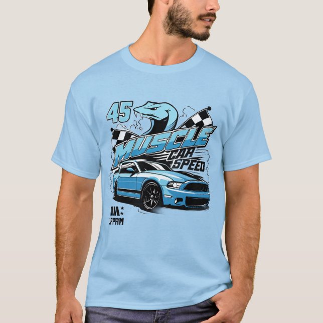 Muscle Car Speed T-Shirt – USA Racing Power&Street (Front)