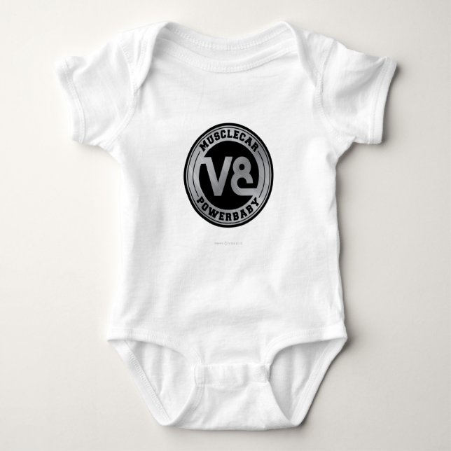 Muscle Car V8 Baby Bodysuit (Front)