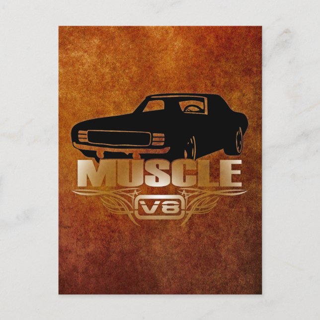 Muscle Car V8 Postcard (Front)