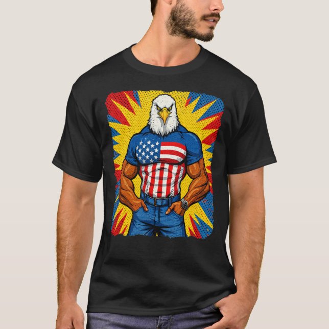 Muscle Eagle Pop Art T-Shirt (Front)