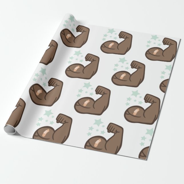 Muscle Man Wrapping Paper (Unrolled)