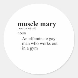 MUSCLE MARY CLASSIC ROUND STICKER
