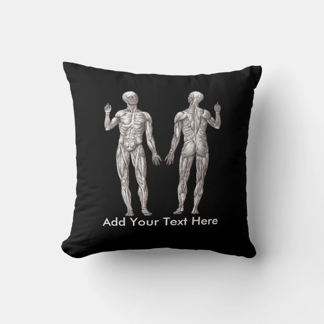 Muscle Men - Anatomy of the Human Muscular System Cushion (Front)