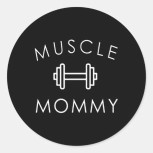 Muscle Mommy Gym Classic Round Sticker