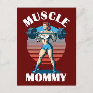 Muscle Mummy - Female Weightlifter Postcard