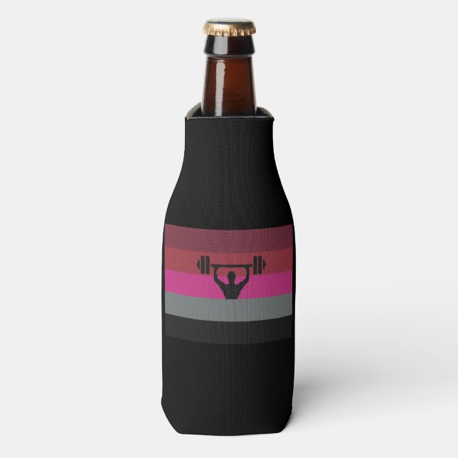 MUSCLE PRIDE FLAG BOTTLE COOLER (Bottle Front)