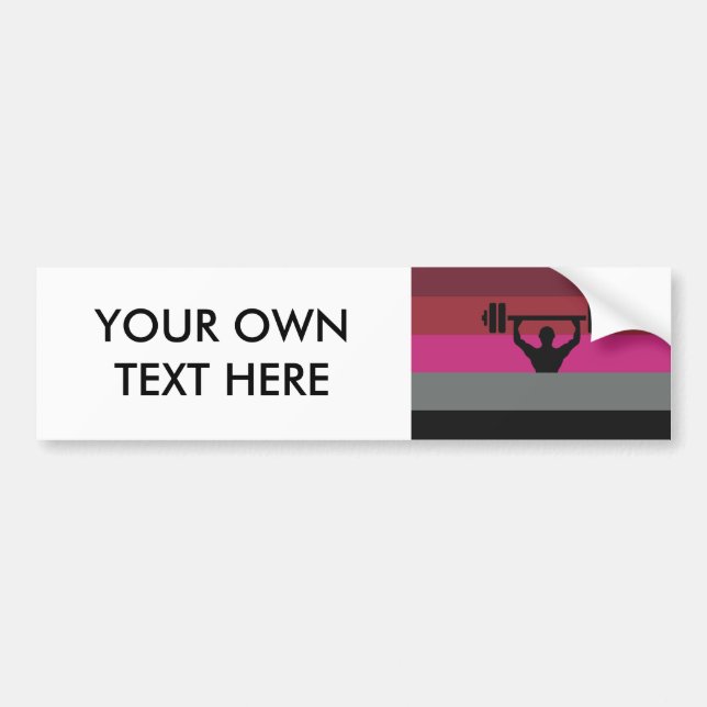 MUSCLE PRIDE FLAG BUMPER STICKER (Front)