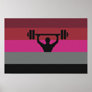 MUSCLE PRIDE FLAG POSTER