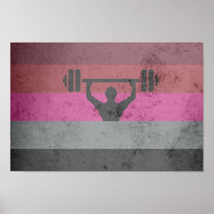 MUSCLE PRIDE FLAG POSTER