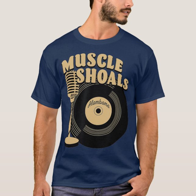 Muscle Shoals Alabama Vinyl Record Music T-Shirt (Front)