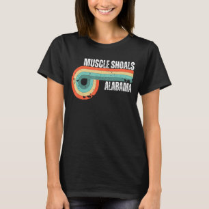 Muscle Shoals City Alabama State Vintage Retro Sou T-Shirt