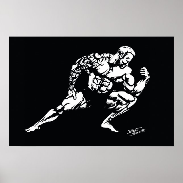 Muscle Tattoo Bodybuilder Poster (Front)