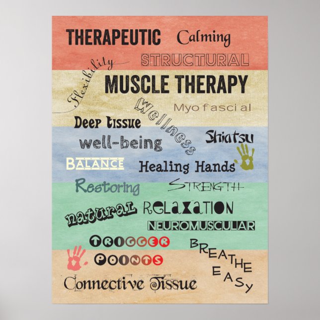 Muscle Therapy Words Poster (Front)