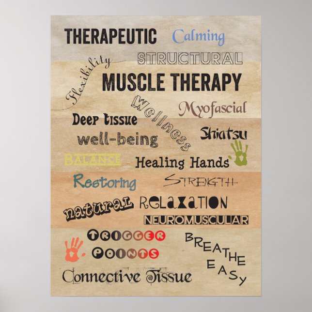 Muscle Therapy Words Poster Art (Front)