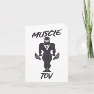 Muscle Tov Weightlifting Bodybuilding Jewish Rabbi Card