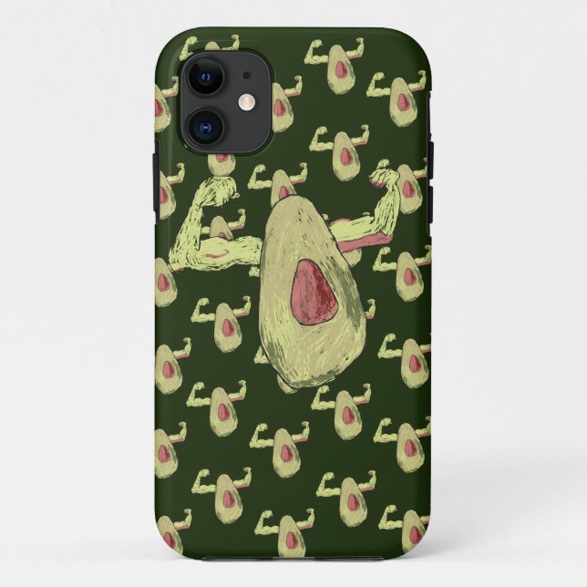 Muscled Avocado Case-Mate iPhone Case (Back)
