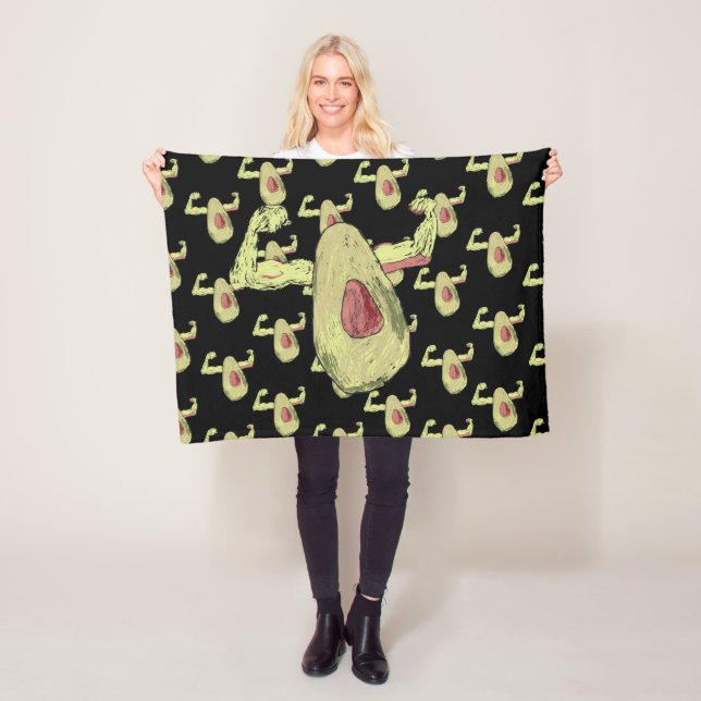 Muscled Avocado Fleece Blanket (In Situ)
