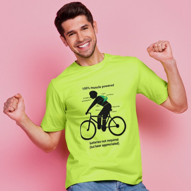 Muscles not Batteries Mountain Bike T-Shirt (Creator Uploaded)