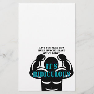 muscles so strong it's ridiculous funny stationery
