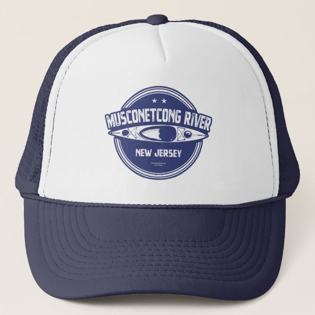 Musconetcong River New Jersey Kayaking Trucker Hat (Front)