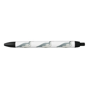 Muscovy Blue Pied Drake Black Ink Pen