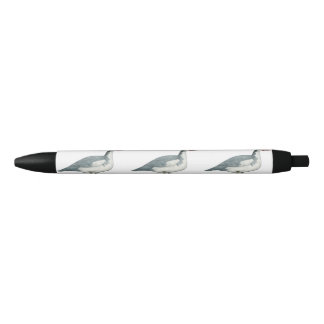 Muscovy Blue Pied Drake Black Ink Pen